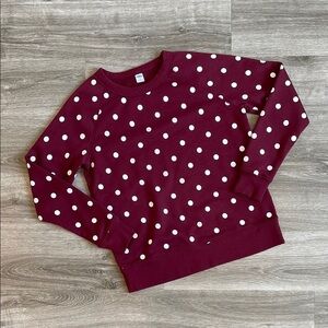 Old Navy polkadot print fleece lined sweater